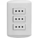Thumbnail 2 de BTICINO MODUS 3-ENCHUFES-10A-NACIONAL CON BASE Y TAPA BLANCA ARMADO