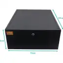 Thumbnail 5 de Rack LINKMADE 60cm-Fondo 4U Puerta Fierro Rack Seguridad Pared Negro