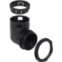 Thumbnail 2 de 55mm Codo Salida Caja Prensa Estopa p/Conduit Flexible Plastico Negro