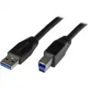 Thumbnail 2 de Cable USB 3.0 Tipo-A a USB Tipo-B M/M 5 Gbit/s 24/28AWG 10mts Act. Negro StarTec