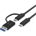 Thumbnail 3 de Cable Adaptador USB XTech XTC-532, 2en1 USB-C a USB-C con Dongle USB-A2.0 1.82m