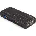 Thumbnail 0 de Juego de Conmutador Switch KVM 4 Puertos Video VGA USB 2.0 con Cables y Audio