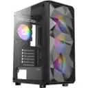 Thumbnail 0 de Gabinete Gamer Antec AX83 RGB ELITE MidTower 2*USB2.0 USB3.0 Vid temp 3FAN Negro