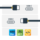 Thumbnail 1 de 0.5m USB C Cable - M/M - USB 2.0