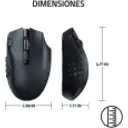 Thumbnail 1 de Mouse Gamer Razer Naga V2 HyperSpeed Inalámbrico MMO 30K DPI 2.4Ghz 19 Botones
