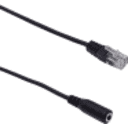 Thumbnail 1 de RJ9-Macho a 3,5mm-Hembra Cable 21cm para Auricular en Telefono IP 3.5