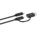 Thumbnail 0 de Cable Adaptador USB XTech XTC-532, 2en1 USB-C a USB-C con Dongle USB-A2.0 1.82m