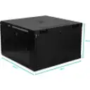 Thumbnail 0 de LINKMADE Desarmado 6U 60CM-Fondo Gabinete Rack Pared Muro Negro