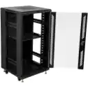 Thumbnail 2 de LINKMADE Desarmado 22U Vidrio 60cm-Fondo Rack Ventilador PDU 3-Cajas