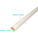 Thumbnail 0 de LINKCHIP 3mt 20mm x 1,3mm Tubo Conduit Blanco PVC solo corriente debil