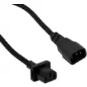 Thumbnail 2 de UI 1,8mt Negro Macho-Hembra Cable Poder 10A IEC UACC-CABLE-C13-C14