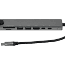 Thumbnail 3 de HUB USB-C a Puertos 2*USB-C HDMI USB-A SD/mSD RJ-45 10/100 Aluminio 
