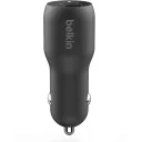 Thumbnail 2 de Belkin BOOST UP Dual Car Charger with PPS 37W - Adaptador de corriente para el coche - 37 vatios - PD 3.0 - 2 conectores de salida (USB, 24 pin USB-C)