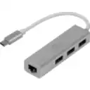 Thumbnail 0 de USB-CM a Ethernet-RJ45 10/100mbps HUB-3-AH Blanco Adaptador LAN USB3.1
