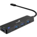 Thumbnail 1 de GENIUS HUB 4 in 1 PLUG TYPE-C to JACK USB 3.0-UH-400-BK