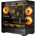 Thumbnail 4 de Gabinete Gamer Esgaming BK01, P.Lateral Vidrio, USB-C USB3.0 USB2.0 ARGB, Negro
