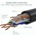 Thumbnail 4 de Cable de Red StarTech Cat6  1mt Sin Enganches Color Negro