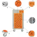 Thumbnail 3 de Carro Tecnologico para carga y transporte Notebooks Capacidad para 45 Equipos
