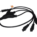 Thumbnail 0 de Triple 0,9mt Negro Trebol-C5-Hembra CL-Macho Cable Poder 6A 3x0,75mm2