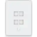 Thumbnail 2 de UI 1-unidad Blanco 4-Keystone Vertical Faceplate Pintable 118x88mm