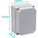 Thumbnail 0 de TIBOX 125x175x100mm Tapa-Gris Caja Gris Plastica IP66 RoHS