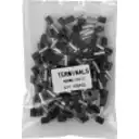 Thumbnail 0 de Negro 6,0mm2 12/20mm 100-unid AWG10 Ferrules Terminal Aislado Crimpeab