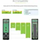 Thumbnail 6 de Cofre Porta SSD M.2 StarTech, USB-C, PCIe NVMe M.2/SATA 2230/2242/2260/2280 Alum