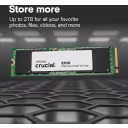 Thumbnail 2 de Unidad SSD Crucial E100 2TB M.2 22*80 NVMe PCIe Gen4*4 Lect 5000Mbs Esc4500Mbps