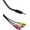 Thumbnail 0 de 3,5mm-M 3-RCA-M 1mt Macho-Macho Cable Audio-Video Plug-RCA Phone-1/8
