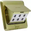 Thumbnail 5 de 6-RJ45-Hembra Caja a Piso Abatible Metal 100x100x55mm Tapa-120x120mm