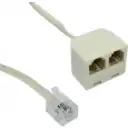Thumbnail 1 de MACROTEL 1-RJ11-M 2-RJ11-H 7,5mt 6P4C Cable Extension Telefonica RJ14