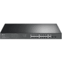 Thumbnail 0 de TP-Link JetStream TL-SG1218MP - V1 - conmutador - 16 x 10/100/1000 (PoE+) + 2 x 10/100/1000 + 2 x Gigabit SFP combinado - montaje en rack - PoE+ (250 W)