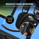 Thumbnail 11 de CORSAIR Gaming HS80 RGB - Auricular - tamano completo - 2,4 GHz - inalambrico - 
