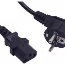 Thumbnail 0 de Cable de Poder Schuko-Macho a C13 Hembra Largo 1.8mt, 6A 3x0,75mm2 Negro