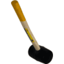 Thumbnail 2 de 340grs. Martillo Goma Negra Mango Madera TNO509