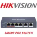 Thumbnail 2 de Switch 4 Puertos Hikvision No Amd. POE+ 10/100 Mbps 45W 300mt Smart