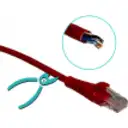 Thumbnail 4 de LINKMADE 3MT CAT5E ROJO LSZH CABLE PATCH INYECTADO MULTIFILAR