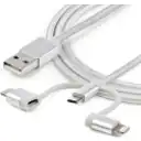 Thumbnail 6 de Cable StarTech USB 2.0 Tipo-A Macho a USB Apple Lightning / Tipo-C / Micro-B 1mt
