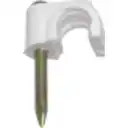 Thumbnail 1 de KALOP 50-UN C6 Blanca 6x6mm Clavo-15x2mm Zincado Sujeta-Cable Coaxial