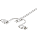 Thumbnail 1 de Cable StarTech USB 2.0 Tipo-A Macho a USB Apple Lightning / Tipo-C / Micro-B 1mt