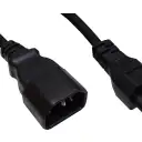Thumbnail 1 de Cable de Poder Trebol Hembra C5, Macho C14, 6A 3x0.75mm2, 1.5mts largo Negro