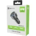 Thumbnail 9 de Klip Xtreme KCC-060 - Car power adapter - 60 Watt - 2 x 24 pin USB-C / 9 pin USB Type A - Cellular phone / Tablet - Car - Para Smartphones, tablets, small devices
