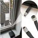 Thumbnail 3 de 30cm Plano N-Hembra N-Macho Ventana Puerta Cable Coaxial 0-6GHz Negro