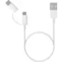 Thumbnail 0 de Cable USB Xiaomi Mi 2in1, USB-A a USB-C/microUSB v2.0 M/M 2.4A 1mt Color blanco