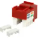 Thumbnail 1 de LINKMADE Rojo Cat5E U/UTP Punchable Keystone Conector Hembra RJ45