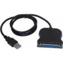 Thumbnail 0 de Cable Adaptador Genérico USB-A a Paralelo DB25 M/H, 75cm