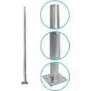 Thumbnail 3 de Poste Conico 3mt 3mm Base-250x250x12mm no-inc-Canastillo Cono-120/60mm