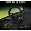 Thumbnail 7 de CORSAIR Gaming HS80 RGB - Auricular - tamano completo - 2,4 GHz - inalambrico - 