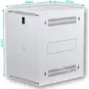 Thumbnail 1 de UBIQUITI Blanco 12U 45cm-Fondo Microperforada Gabinete Rack Pared Muro