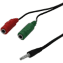 Thumbnail 1 de Cable de Audio 2-3,5mm-Hembra 1-3,5mm-Macho Copla Jumper 20cm